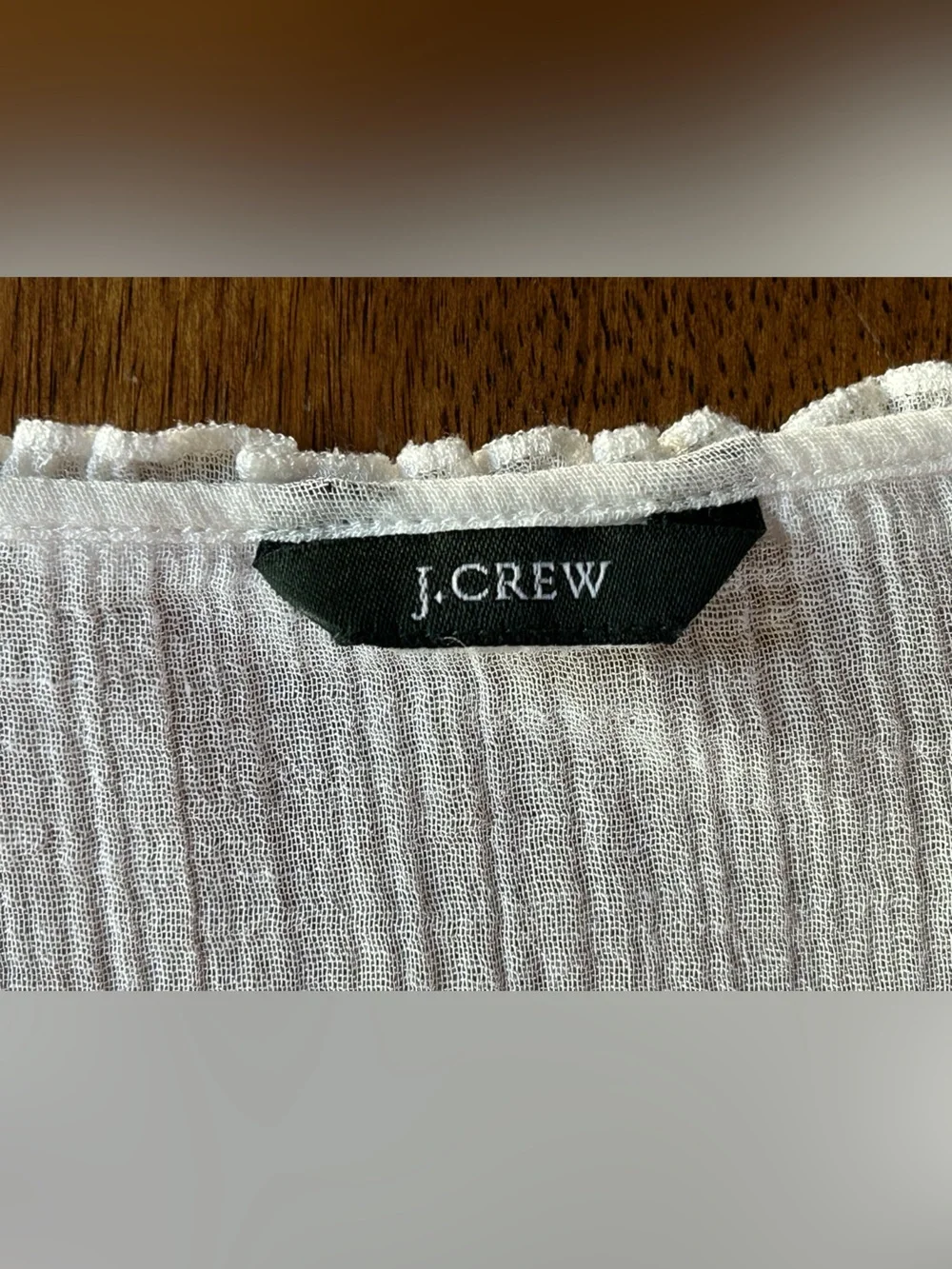 J. Crew White Cotton Gauze Beach Cover-Up Tunic V-Neck Tiered Ruffle Hem Swim